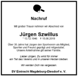 Nachruf – Jürgen Szwillus